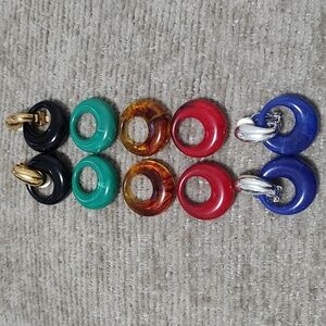 Five Pair Joan Rivers Lucite Clips